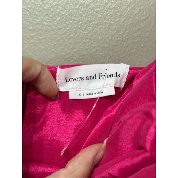 NWOT Lovers and Friends Nikolina Ruched Fuschia Mini Dress Women's Small - Picture 4 of 11